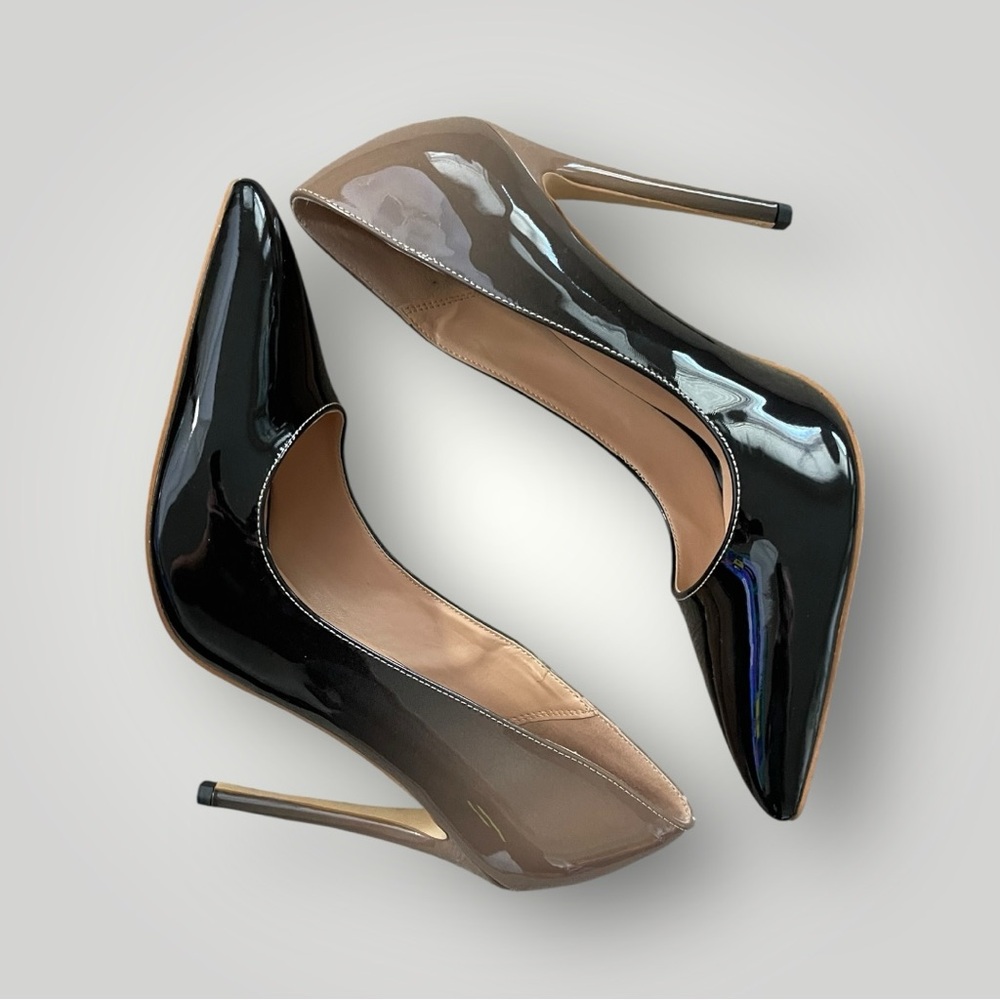 Elegant Black and Tan Stiletto Heels
